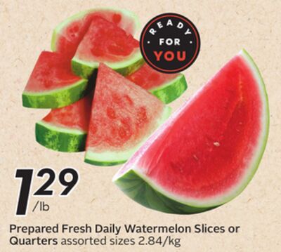 Prepared Fresh Daily Watermelon Slices or Quart…
