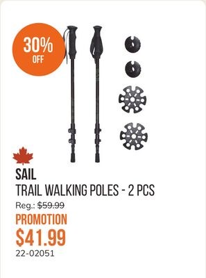 Trail Walking Poles - 2 pcs