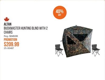 Buckmaster Hunting Blind with 2 Chairs