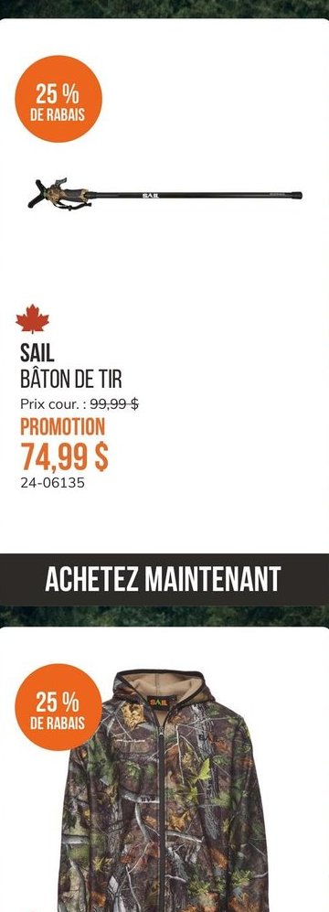 SAIL BÂTON DE TIR