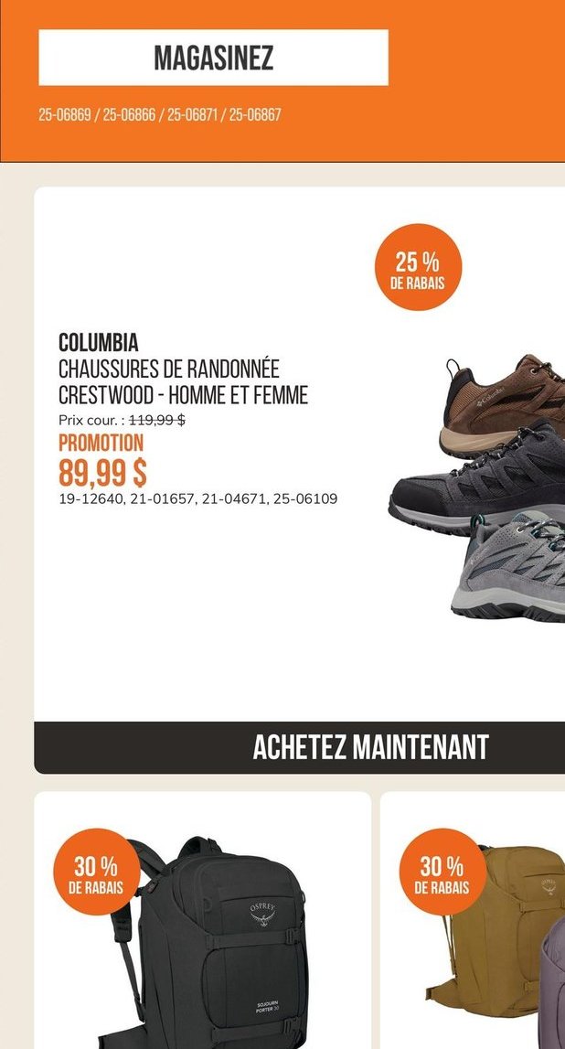 Columbia Chaussures de randonnée Crestwood - Ho…