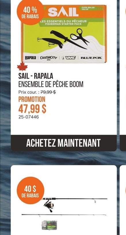 SAIL - RAPALA ENSEMBLE DE PECHE BOOM