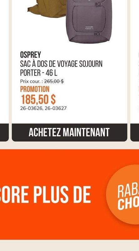 Osprey Sac à dos de voyage Sojourn Porter - 46L