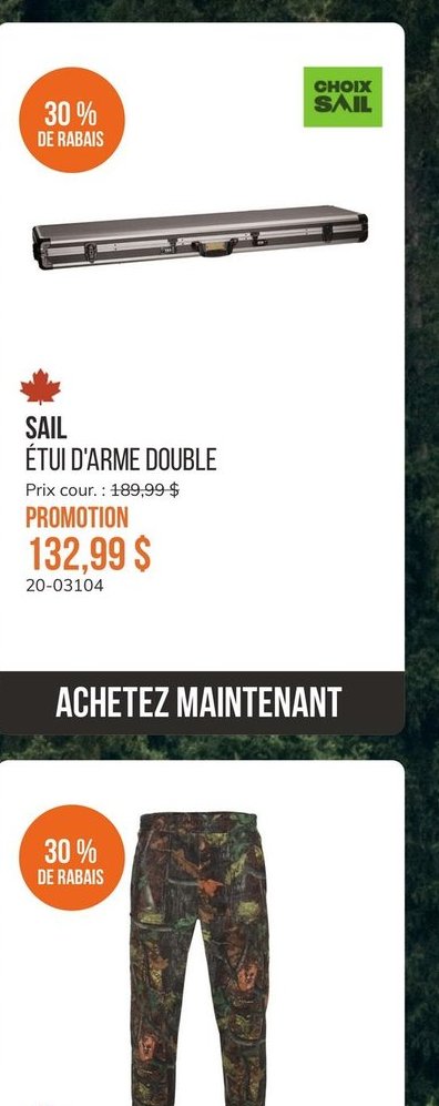 SAIL ÉTUI D'ARME DOUBLE