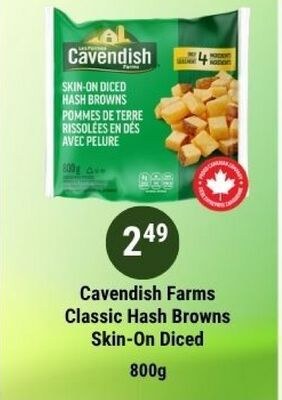 Cavendish Farms Classic Hash Browns Skin-On Dic…