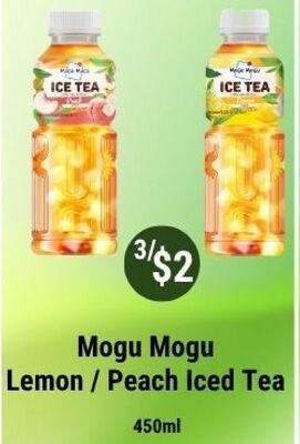 Mogu Mogu Lemon / Peach Iced Tea