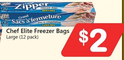 Chef Elite Freezer Bags