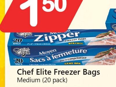Chef Elite Freezer Bags