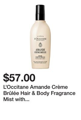 L'Occitane Amande Crème Brûlée Hair & Body Frag…