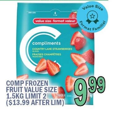 COMP FROZEN FRUIT VALUE SIZE
