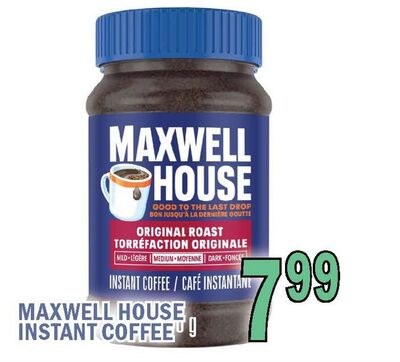MAXWELL HOUSE INSTANT COFFEE