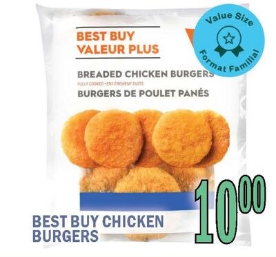 BEST BUY CHICKEN BURGERS