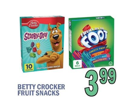 BETTY CROCKER FRUIT SNACKS