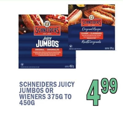 SCHNEIDERS JUICY JUMBOS OR WIENERS