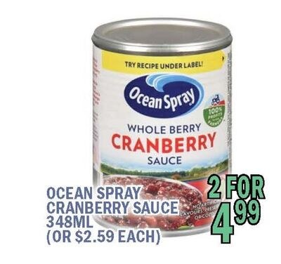OCEAN SPRAY CRANBERRY SAUCE