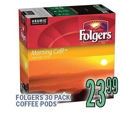 FOLGERS 30 PACK COFFEE PODS