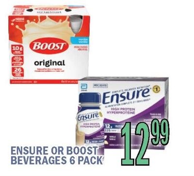 ENSURE OR BOOST BEVERAGES