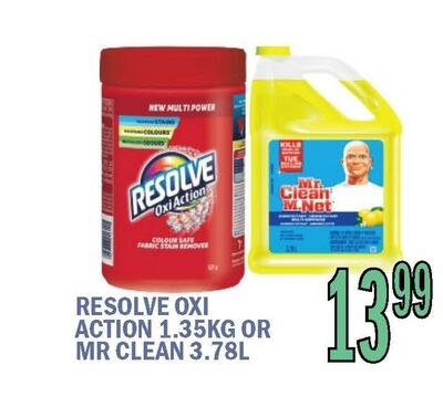 RESOLVE OXI ACTION 1.35KG OR MR CLEAN 3.78L