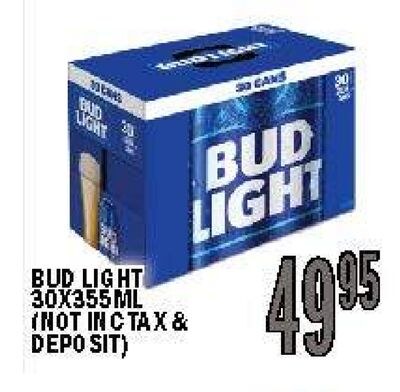 BUD LIGHT 30X355ML