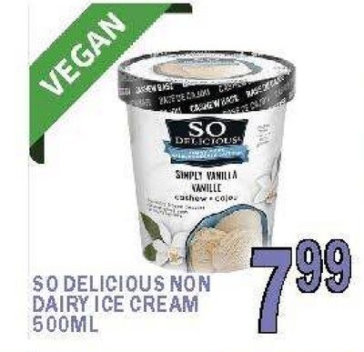 SO DELICIOUS NON DAIRY ICE CREAM