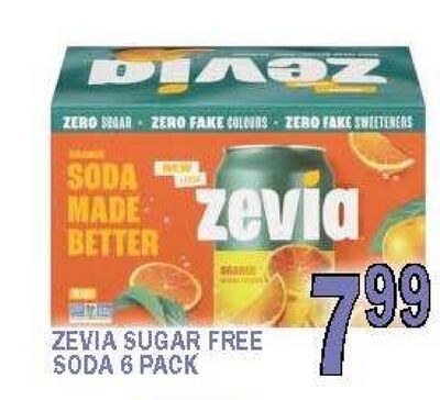 ZEVIA SUGAR FREE SODA 6 PACK