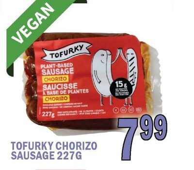 TOFURKY CHORIZO SAUSAGE 227G