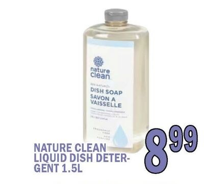 NATURE CLEAN LIQUID DISH DETERGENT 1.5L
