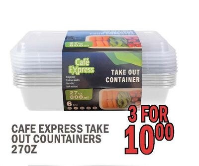 CAFE EXPRESS TAKE OUT COUNTAINERS