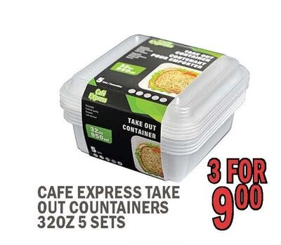 CAFE EXPRESS TAKE OUT COUNTAINERS