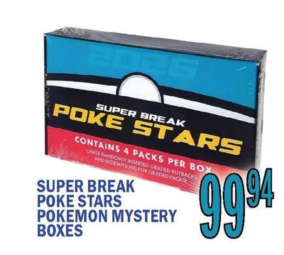 SUPER BREAK POKE STARS POKEMON MYSTERY BOXES
