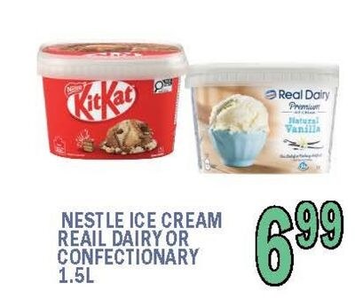 NESTLE ICE CREAM REAL DAIRY OR CONFECTIONARY