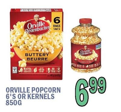 ORVILLE POPCORN 6'S OR KERNELS