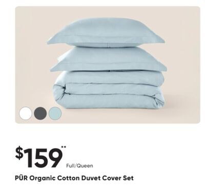 PÜR Organic Cotton Duvet Cover Set