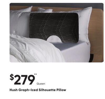 Hush Graph-Iced Silhouette Pillow