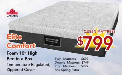ELITE COMFORT FOAM 10" HIGH BED IN A BOX