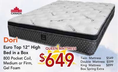 Euro Top 12" High Bed in a Box