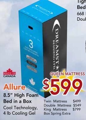 Allure 8.5" High Foam Bed in a Box