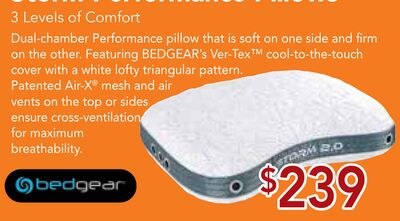 BEDGEAR Dual-chamber Performance Pillow