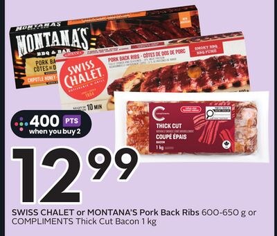 SWISS CHALET or MONTANA'S Pork Back Ribs