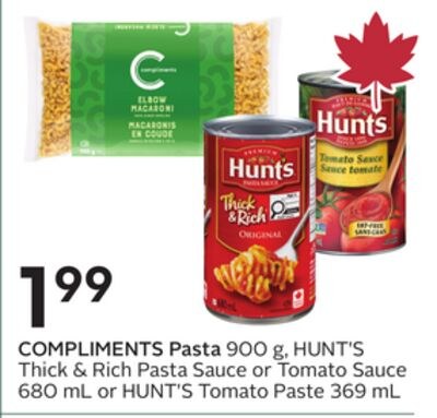 COMPLIMENTS Pasta 900 g, HUNT'S Thick & Rich Pa…