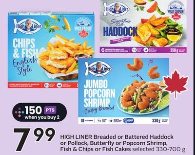 Breaded or Battered Haddock or Pollock, Butterf…