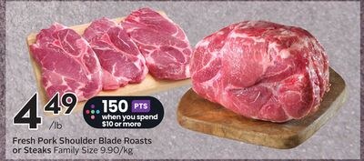 Fresh Pork Shoulder Blade Roasts or Steaks Fami…