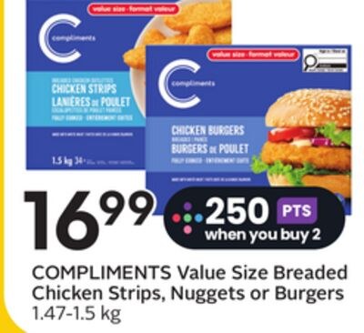 COMPLIMENTS Value Size Breaded Chicken Strips, …