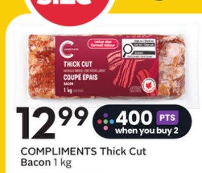 COMPLIMENTS Thick Cut Bacon