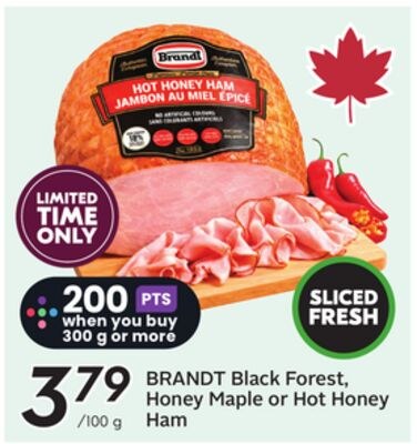 Black Forest, Honey Maple or Hot Honey Ham