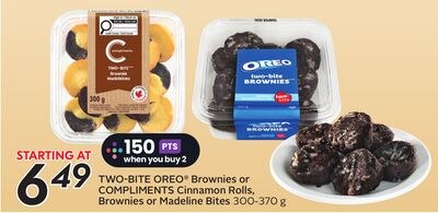 OREO® Brownies or COMPLIMENTS Cinnamon Rolls, B…