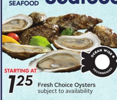 Fresh Choice Oysters