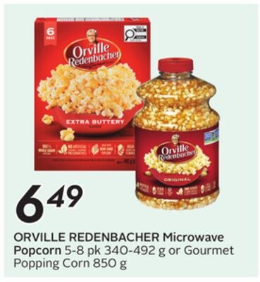 ORVILLE REDENBACHER Microwave Popcorn