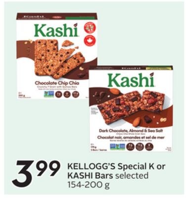 KELLOGG'S Special K or KASHI Bars selected