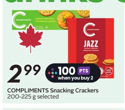 COMPLIMENTS Snacking Crackers